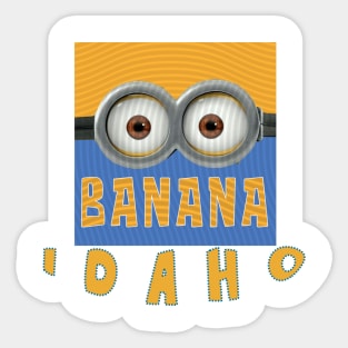 MINION BANANA USA IDAHO Sticker